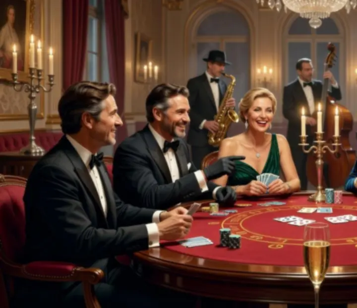 Aperçu vidéo d’une soirée de gala avec invités et tables d’animation illuminées