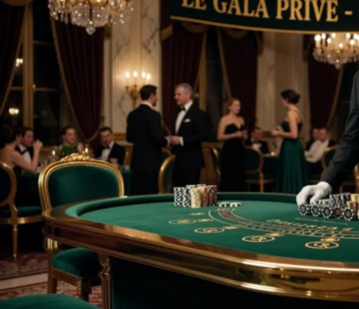 Table de roulette élégante dans une ambiance de gala Casino Royale